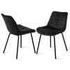 2x Artiss Dining Chairs Velvet Black