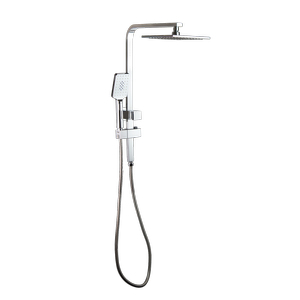 MIXX  Chrome Chai Square Retro E- Fit Twin Shower