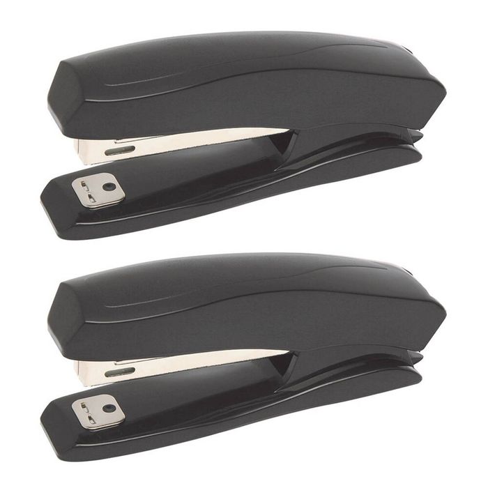 2pk Marbig No.10 16 Sheets Full Strip Stapler Paper Binder Office/school Black