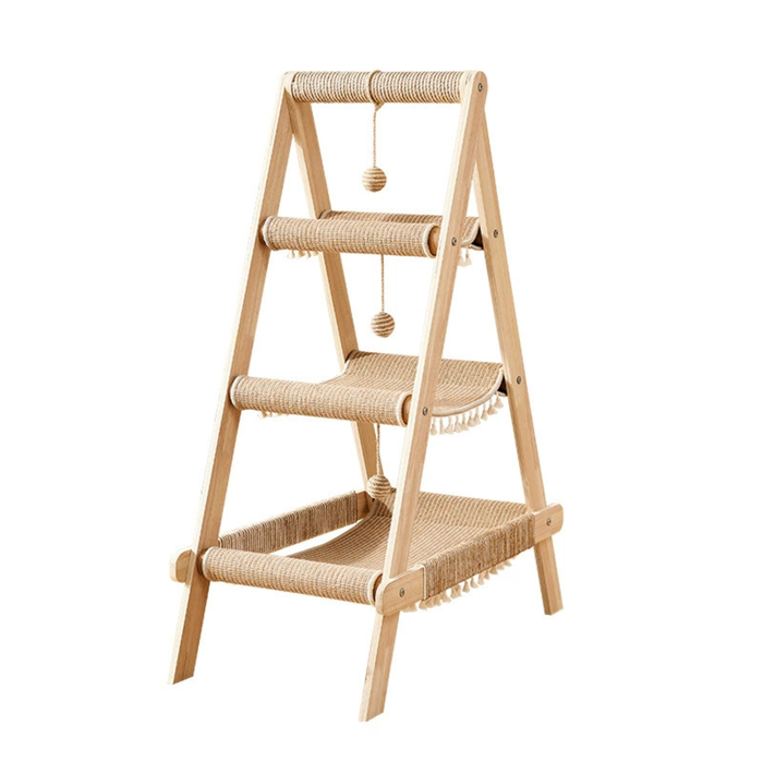 Multifunctional A-Frame Hammock Cat Climbing Frame