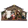 P&P Multicolour Resin Christmas Nativity Scene Freestanding Religious Tabletop Decoration 25cm