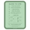 Stylish Pool CPR Sign Green Slim