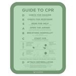 Stylish Pool CPR Sign Green Slim