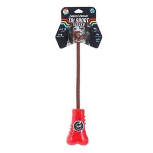 Paws & Claws 23x7.6x5.8cm Tri Sport Bone Tugger Dog/Pet Toy Red
