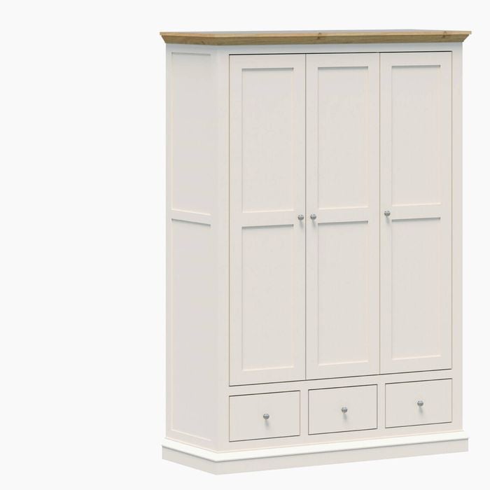 Hannah French Provincial 3-Door 3-Drawer Wardrobe