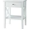 Long Island White 1 Drawer Side Table