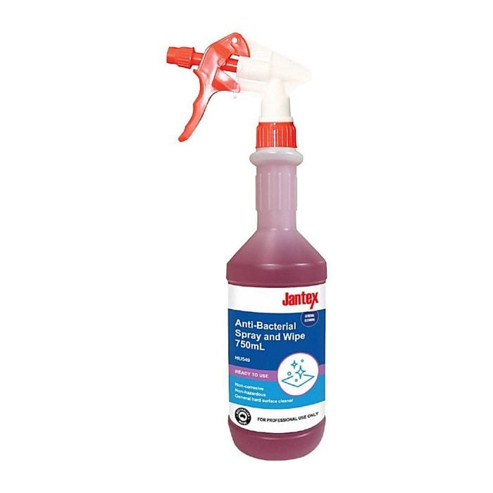 Jantex Anti-bacterial Spray And Wipe Ready To Use 750ml Multi-purpose Surface Cleaner Disinfectant