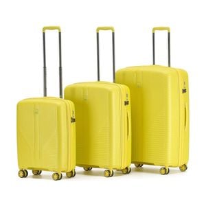 3pc Tosca F-Lite Suitcase Set Hard Shell Lightweight Travel Luggage Yellow