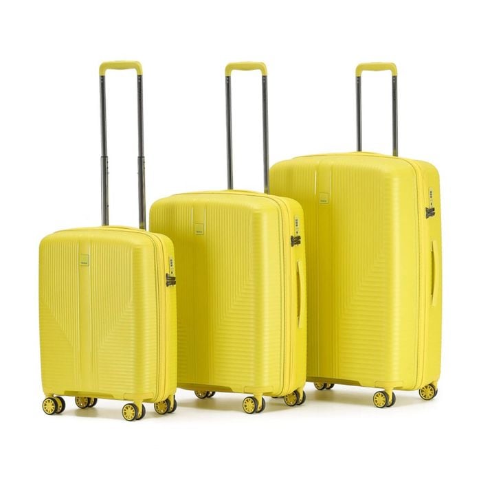 3pc Tosca F-Lite Suitcase Set Hard Shell Lightweight Travel Luggage Yellow