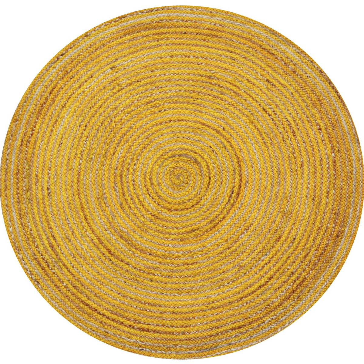 Handwoven Round Jute Rug-Spiral 6009-Natural/Gold-120x120cm - Bunnings ...