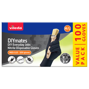 Vileda DIYmates Nitrile Disposable Gloves 100pk - Medium/Large