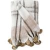 LVD Throw Tartan Coffee Pom Pom Decorative Home/Lounge Decor