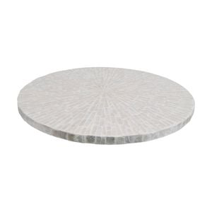 Lvd Bamboo Shell Round Serving Lazy Susan Home Kitchen Decor 40x40x4cm