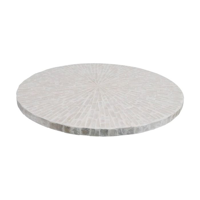 Lvd Bamboo Shell Round Serving Lazy Susan Home Kitchen Decor 40x40x4cm