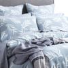 Renee Taylor Native Cotton Jacquard European Pillowcase 65x65cm French Blue