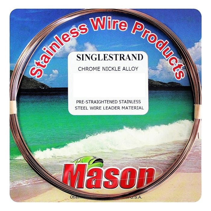 25ft Coil of 325lb Mason Single Strand Stainless Steel Wire Fishing Leader