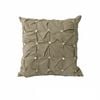 Bloomington Pearl Tucks Taupe 43x43 cm Square Cushion
