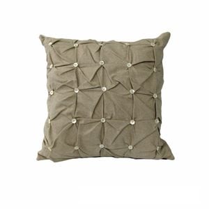 Bloomington Pearl Tucks Taupe 43x43 cm Square Cushion