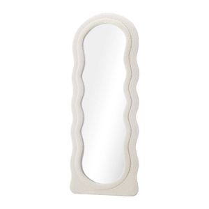 Oikiture Full Length Mirror 180cm Boucle Floor Standing Mirrors Dressing Makeup