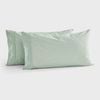 Dreamaker 300tc Cotton Percale King Pillowcase Sage Twin Pack