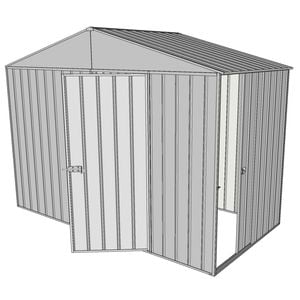 Build-a-Shed 3.0 x 1.5 x 2.3m Gable Single Sliding Side Door Shed - Zinc