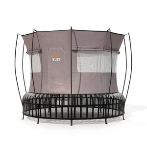 VULY Thunder 2 Pro Large 14ft Springless Trampoline with Enclosure - Kids Trampolines Bundle With Tent Wall and Shade Cover