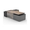 Modern Furniture PHOENIX Executive Desk with Right Return 280cm - Oak&Black