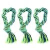 3PK Paws & Claws Tug-Of-War Bungee Rope Loop 33cm Blue/Green