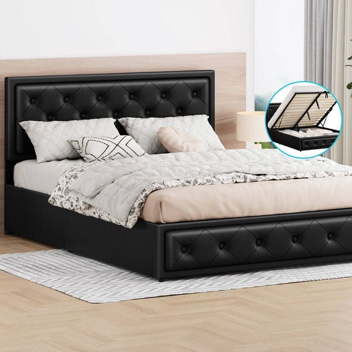 ALFORDSON Bed Frame Gas Lift Storage Double