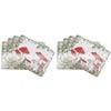 2x 4pc Urban Enchanted Garden Cork Wooden Table Placemats 28x38cm Red/White