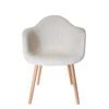 SK Designer Living | Replica Eames DAW Hal Inspired Chair | Fabric & Natural - Texture Ivory