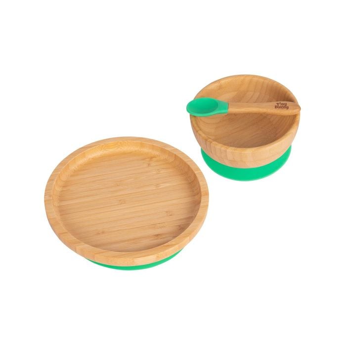 Tiny Dining Children's Bamboo Suction Round Dinner Set