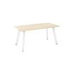 Olg Flare Table 4 Leg White Frame New Oak Ravine Top L1500mm X W750mm