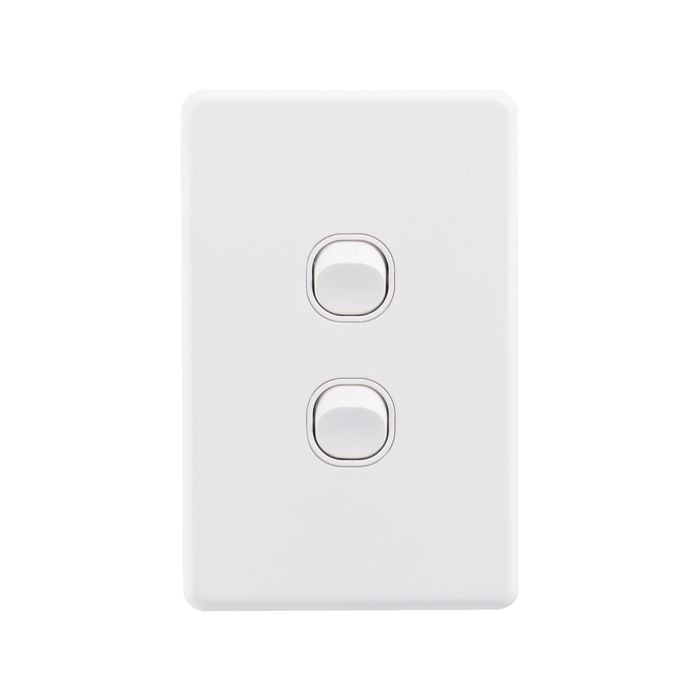 DETA X6 White Matte Double Vertical Switch