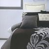 Pierre Black Grey Quilt Cover Set Queen