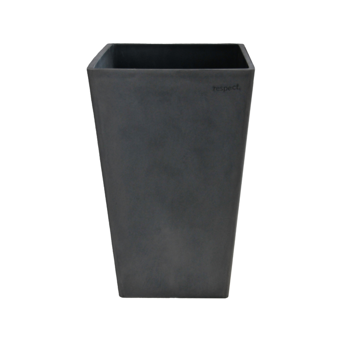 Respect 30 x 50cm Dark Grey Green Earth Tall Square Planter