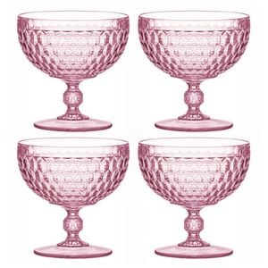 4PK Ladelle Tate Round 450ml/12cm Acrylic Dessert Bowl Serving Dish - Strawberry