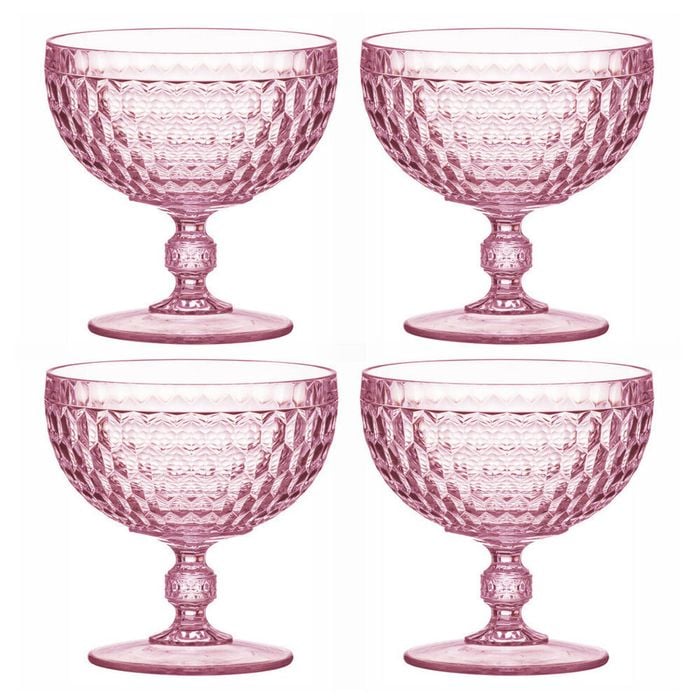 4PK Ladelle Tate Round 450ml/12cm Acrylic Dessert Bowl Serving Dish - Strawberry