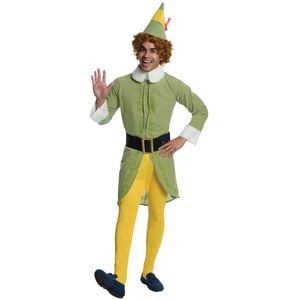 Rubies Buddy The Elf Adults/Men's Dress Up Halloween Party Costume Set Size XL