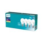 Philips A60 B22 LED 900lm Warm White 9W Globe - 4 Pack