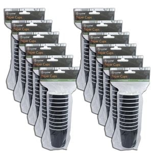 12x 10pc Topchef Disposable Paper Drinking Cups 275ml/8oz Assorted