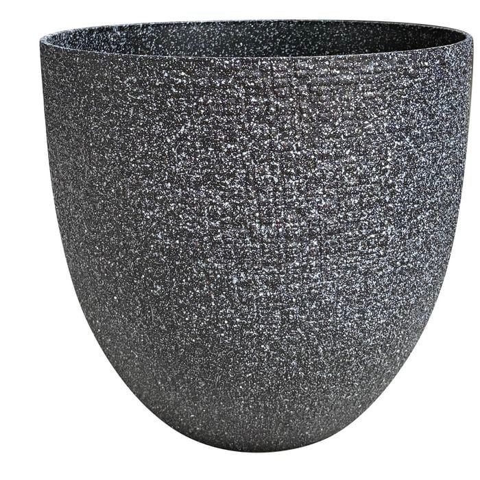 Northcote Pottery 40cm Black Riley Egg Pot