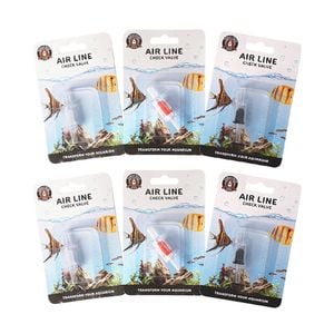 6PK Dudley's World Of Pets Aquarium/Fish Tank Check Valve Connector