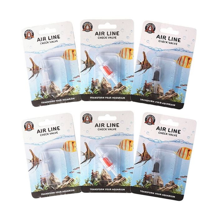 6PK Dudley's World Of Pets Aquarium/Fish Tank Check Valve Connector