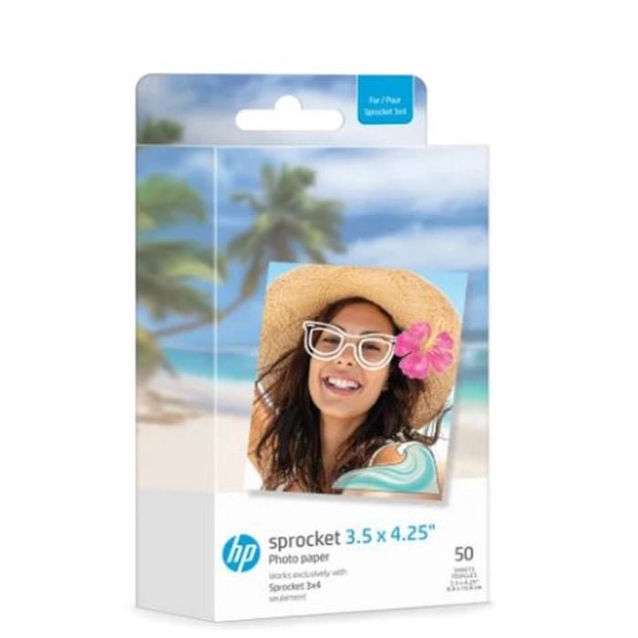 HP 3.5 x 4.25" Zink Sticky-Backed Photo Paper (50 Pack) - HPIZ3X450