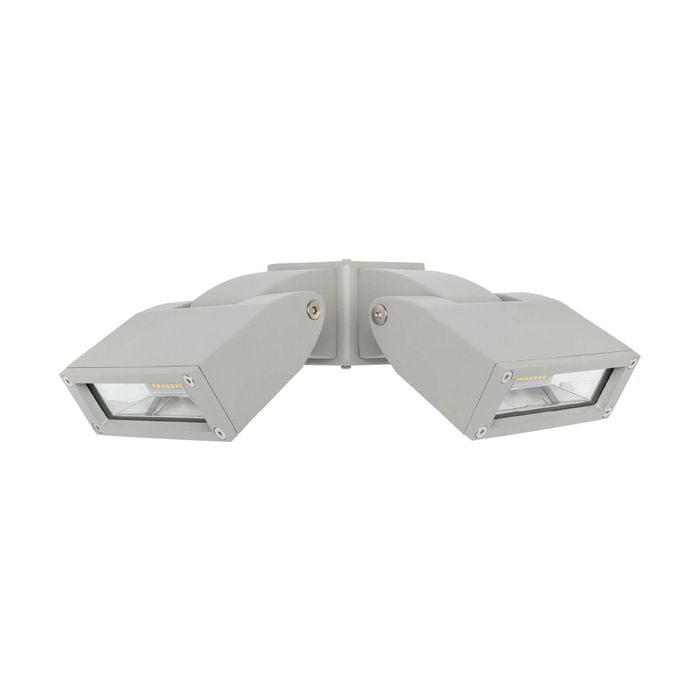 Brilliant Lighting 24W LED Silver Nighthawk Twin Flood Light