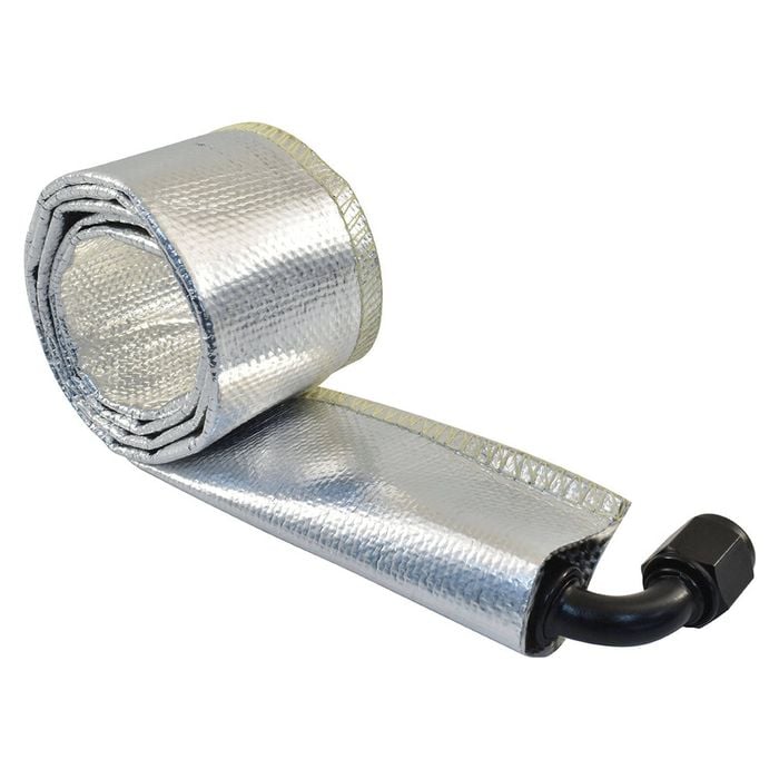 Cal Custom Heat Solutions Thermal Shield Sleeve with Sewn Seam, 25mm ID, 1m Aluminium