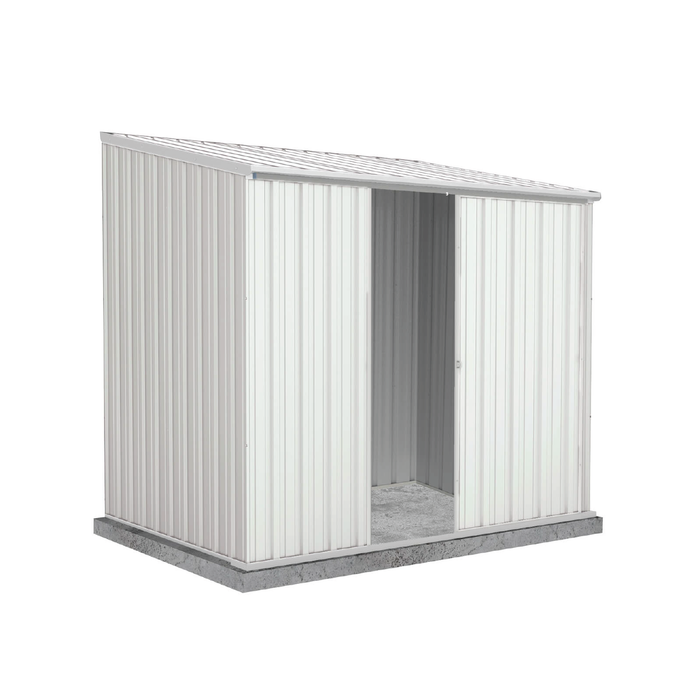 Absco Sheds 2.26 x 1.52 x 2.08m Surfmist Ezislider Single Sliding Door Garden Shed