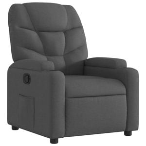 vidaXL Recliner Chair Reclining Chair Armchair Single Sofa Dark Grey Fabric