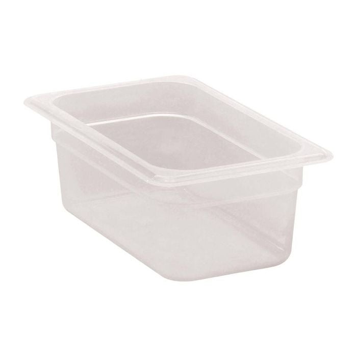 Cambro Gastronorm Tray Polypropylene Translucent 1/4 100mm Food Storage Container